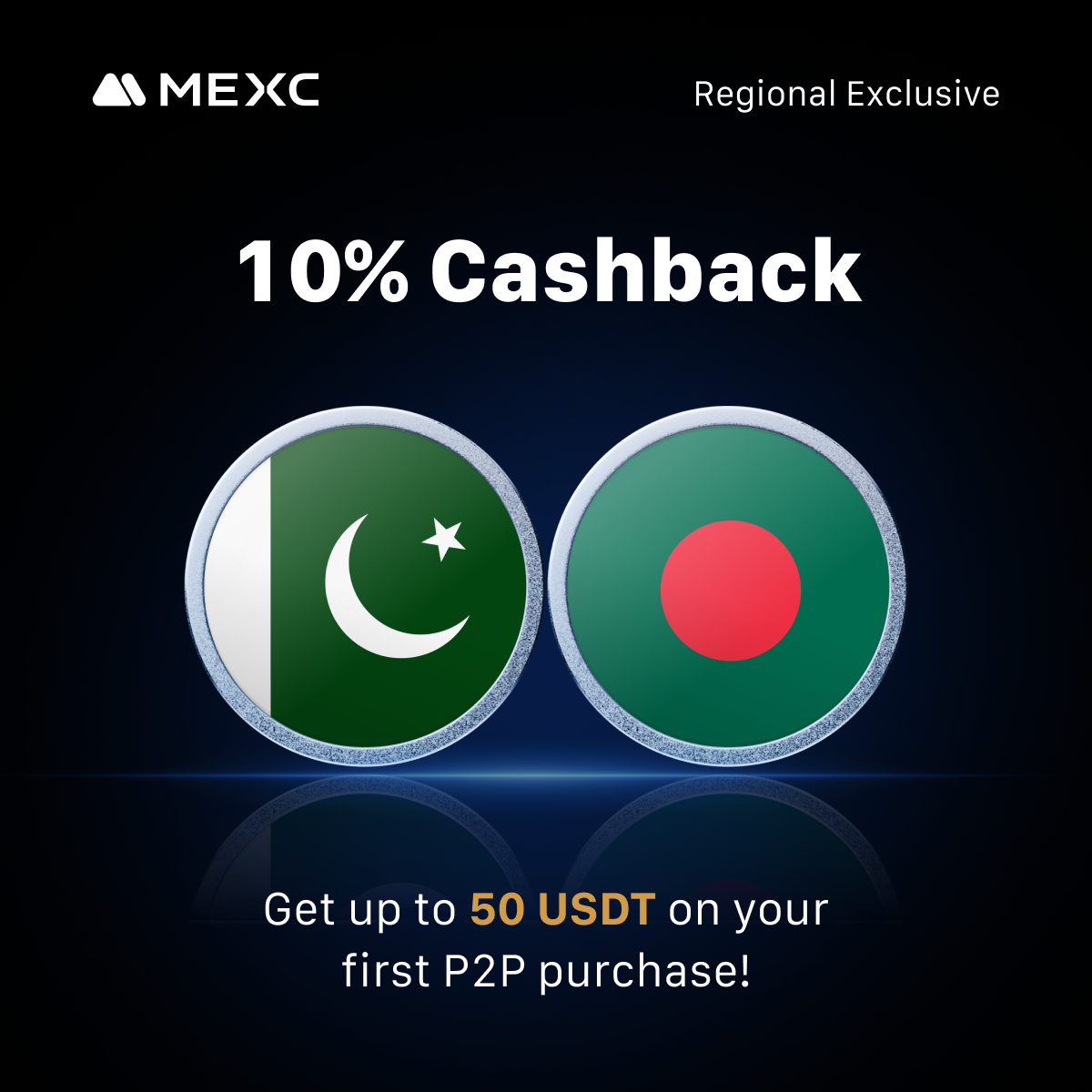 MEXC P2P - Get 10% Cashback on Your First P2P Trade