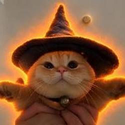 The Fat Wizard Cat Logo